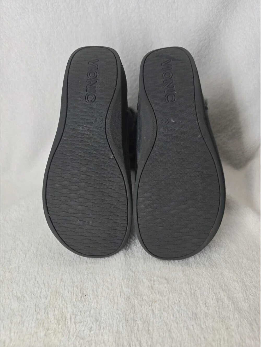 Vionic Fairfax Boots Dark Gray Furry Cozy Women's 7M Slip On NEW $149